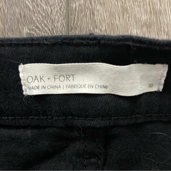 Oak+Fort Raw Hem Straight Fit Cropped Jeans Size 30 - Picture 5 of 5